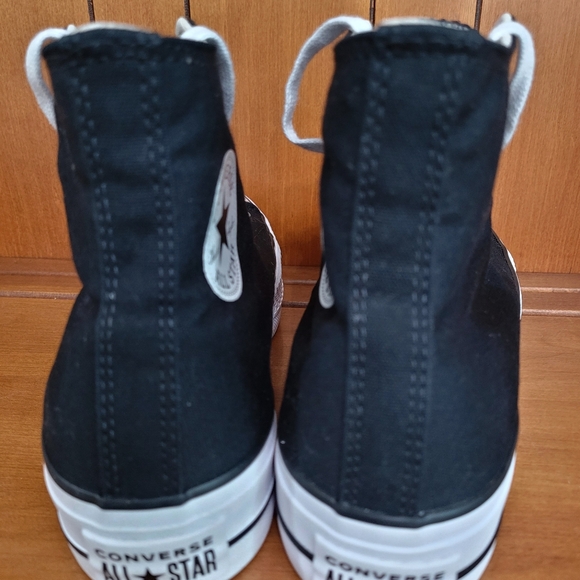 Converse Canvas Platform Hi Top Chuck Taylor All Star Women's Shoes Black Sz 8 - Picture 4 of 5